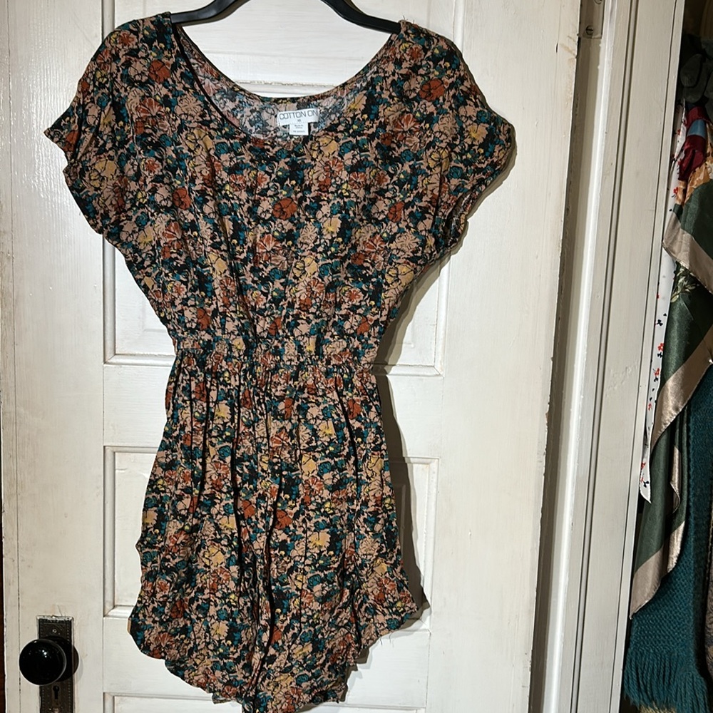 mini floral hippie dress